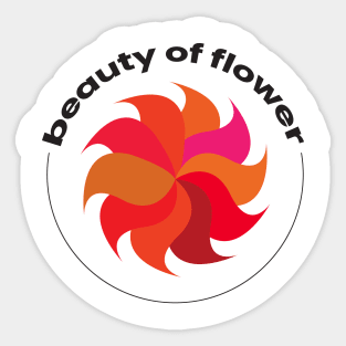 Beauty of flower simple illustration Sticker